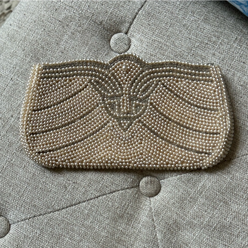 Beautiful vintage beaded clutch, made in Japan